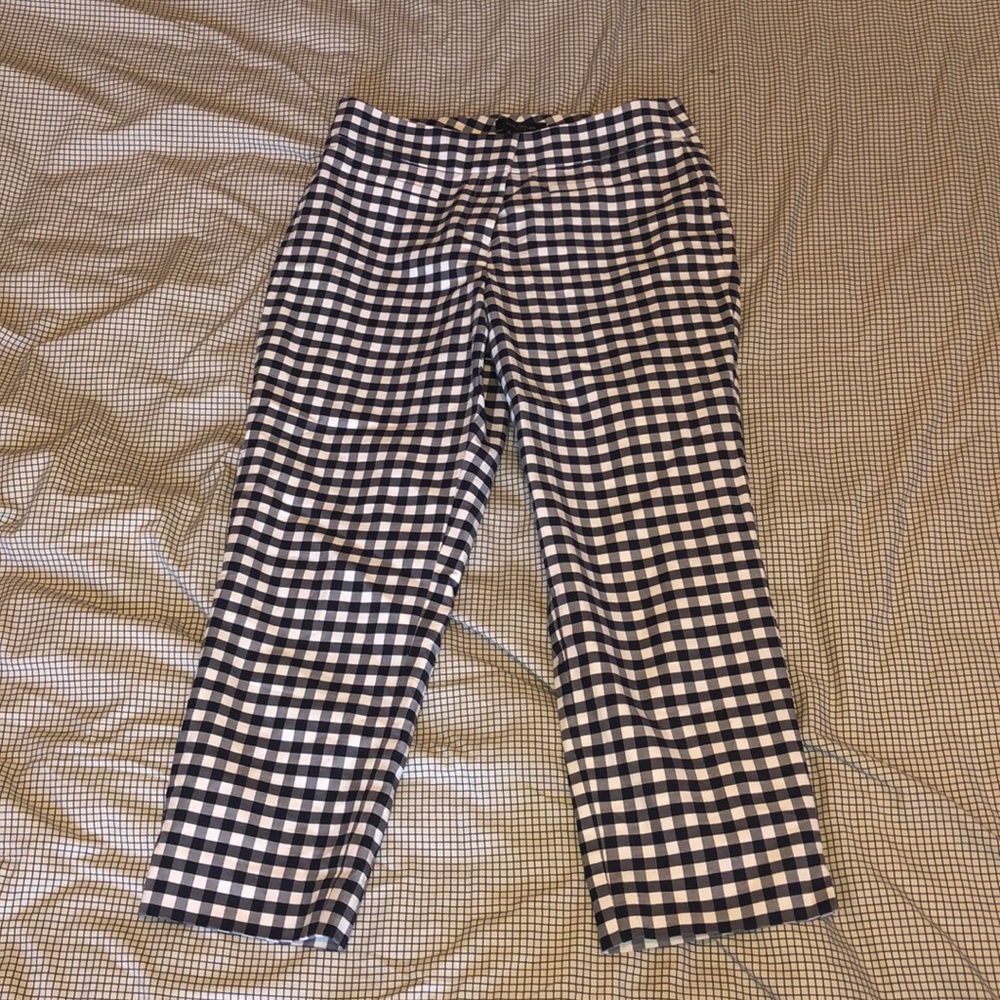 Ann Taylor Gingham Capri trousers